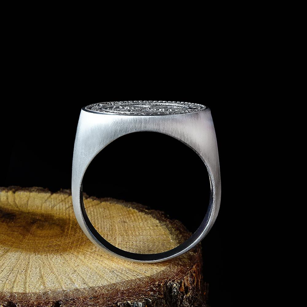 Heavy Men's Ring Blank Signet 7mm Wide Band in SOLID 925 Silver