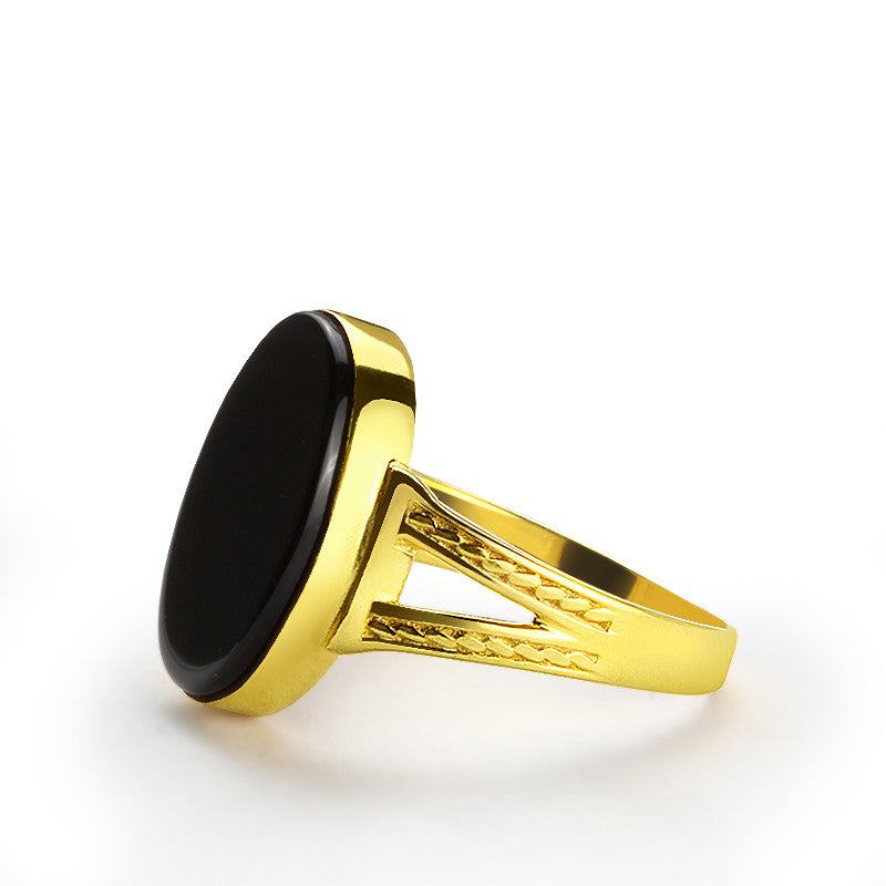 Fyie Signet Onyx Ring (with 14K Gold) – FYORO