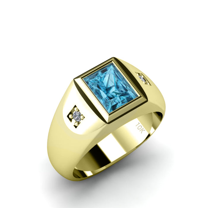 10k Solid gold pale blue topaz ring outlet