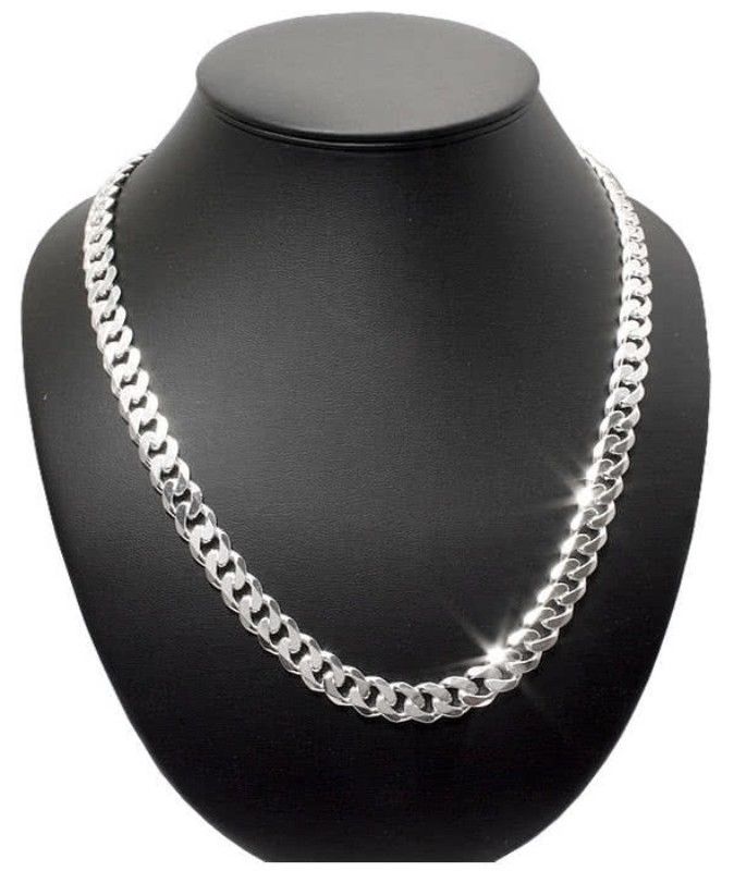 925 Sterling Silver Mens Cuban Tight Curb Link Chain Necklace 14mm 152Gr 24 inch
