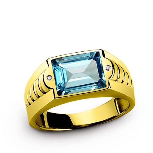 Solid 10k high quality genuine topaz/diamond ring