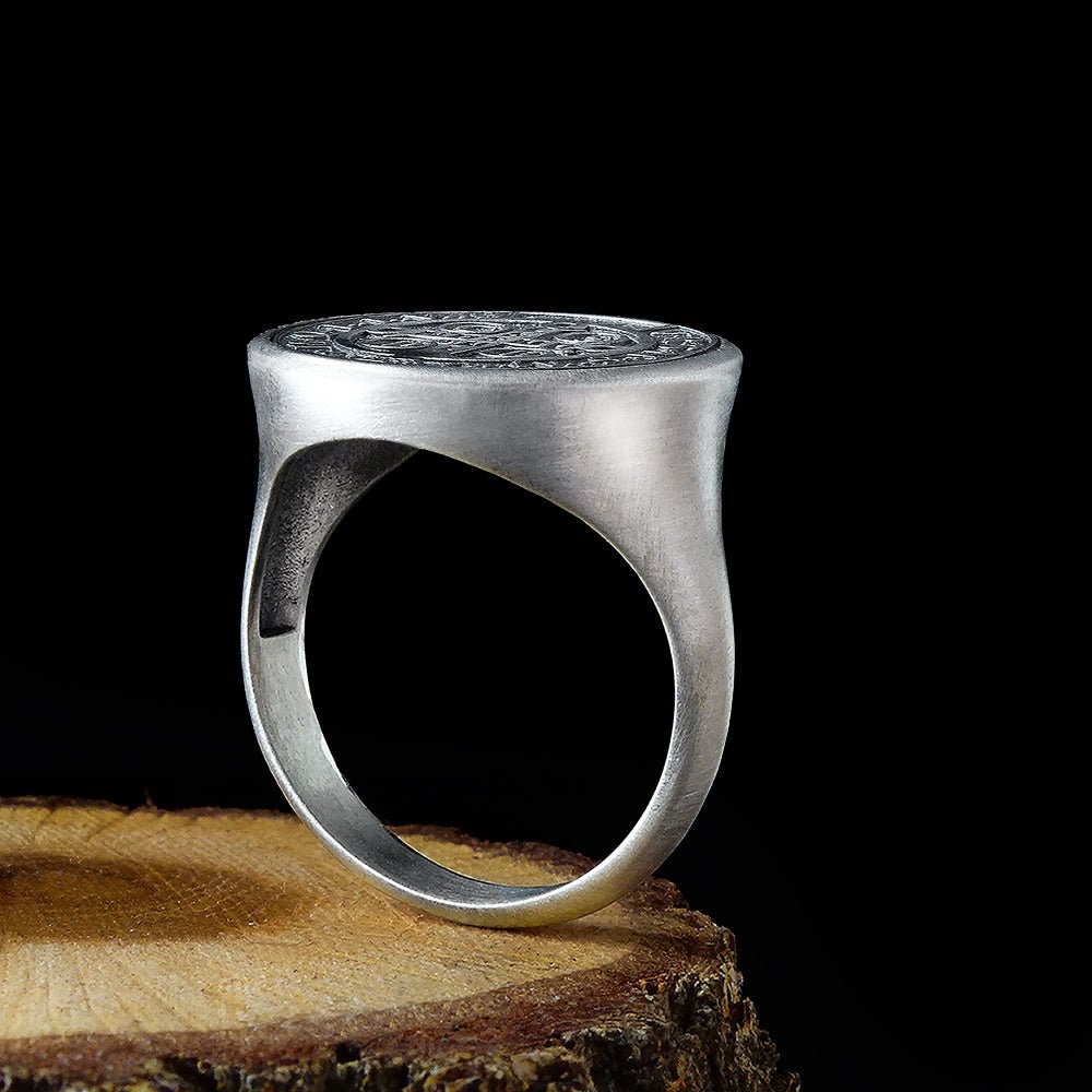 Saint Benedict Men's Ring - Solid 925 Silver Exorcism Design – J F M