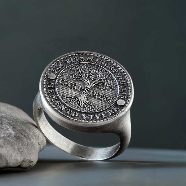 Latin Quote Men's Ring