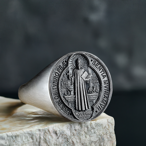 Saint Benedict signet Men’s Ring