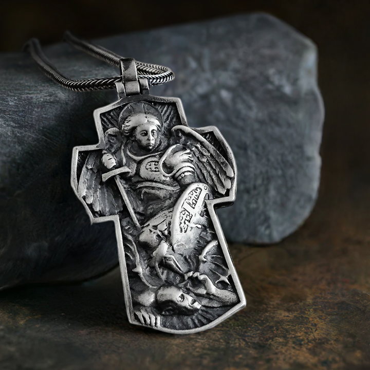 St Michael Silver Necklace