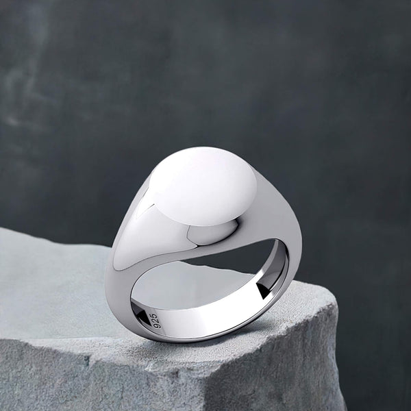 925 Silver Blank Round Signet Ring