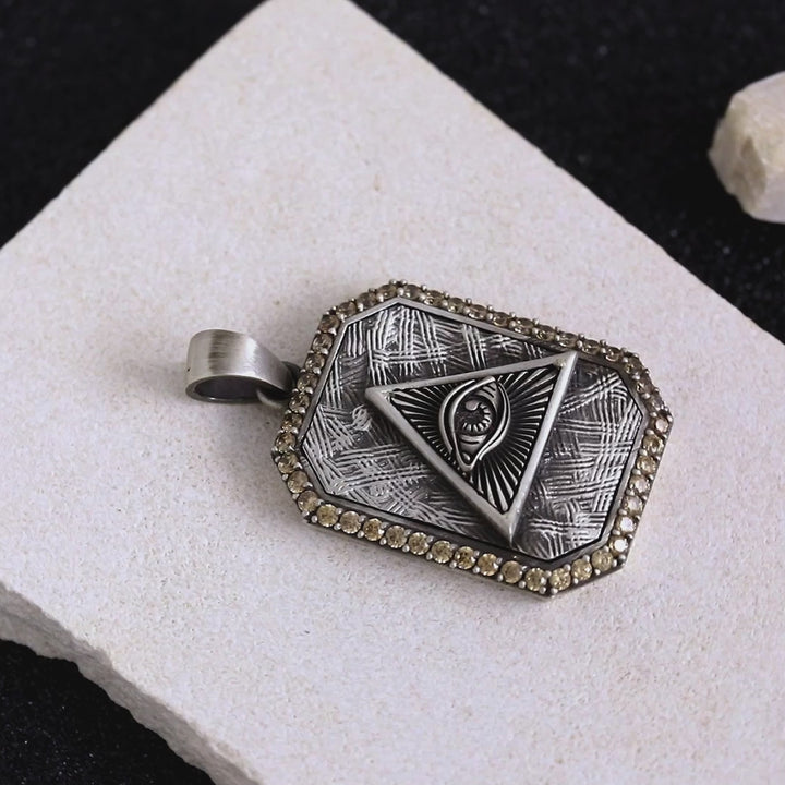 Esoteric All Seeing Eye Pendant Illuminati Symbol Necklace