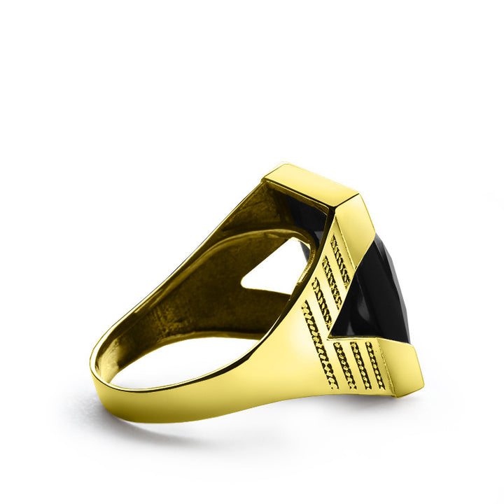 10k Yellow Gold Mens Ring New Diamond Gem Design Collection – J F M