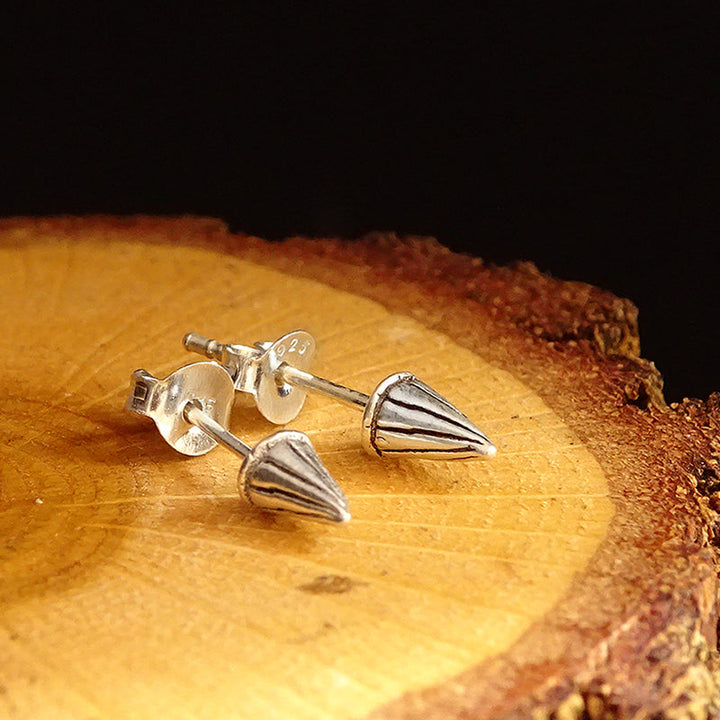 Mens Celtic Arrow Stud Earrings in Solid 925k Sterling Silver