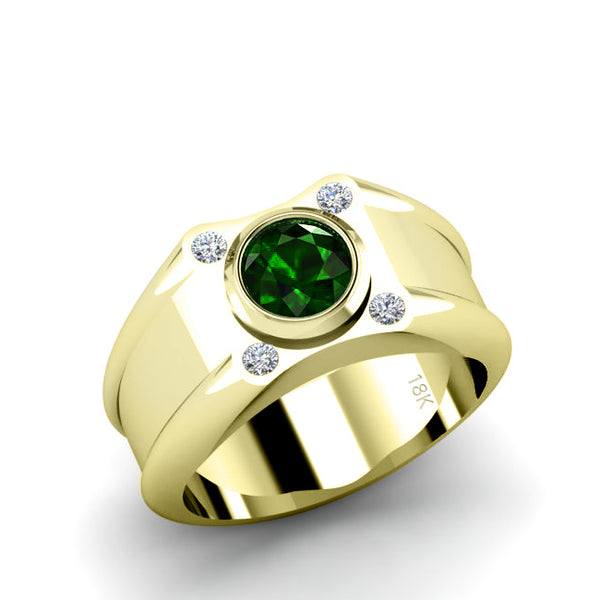 18K Yellow Gold Emerald Cut Diamond Pinky Ring – Nina Runsdorf