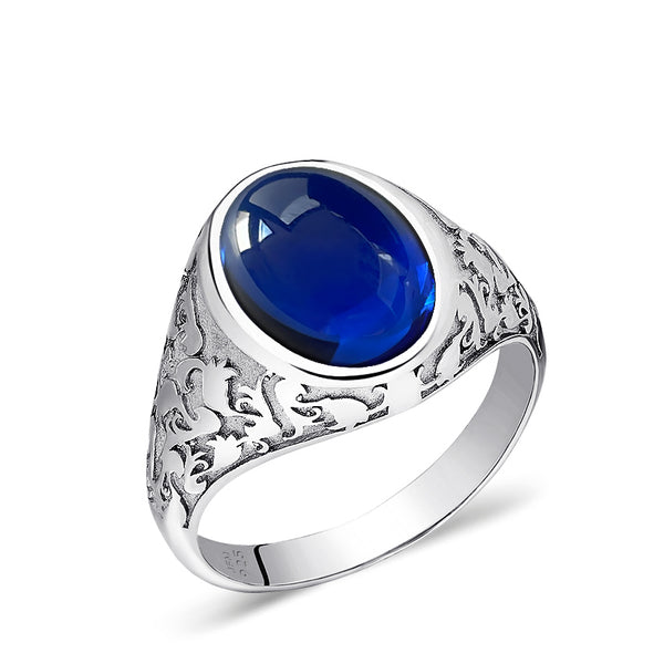 Blue Stone hotsell Signet Ring For Men’s- Solid 925 Sterling Silver Ring- Handmade Signet Ring- Unique Men’s Ring-Birthday Gifts Ring- Husband Gifts