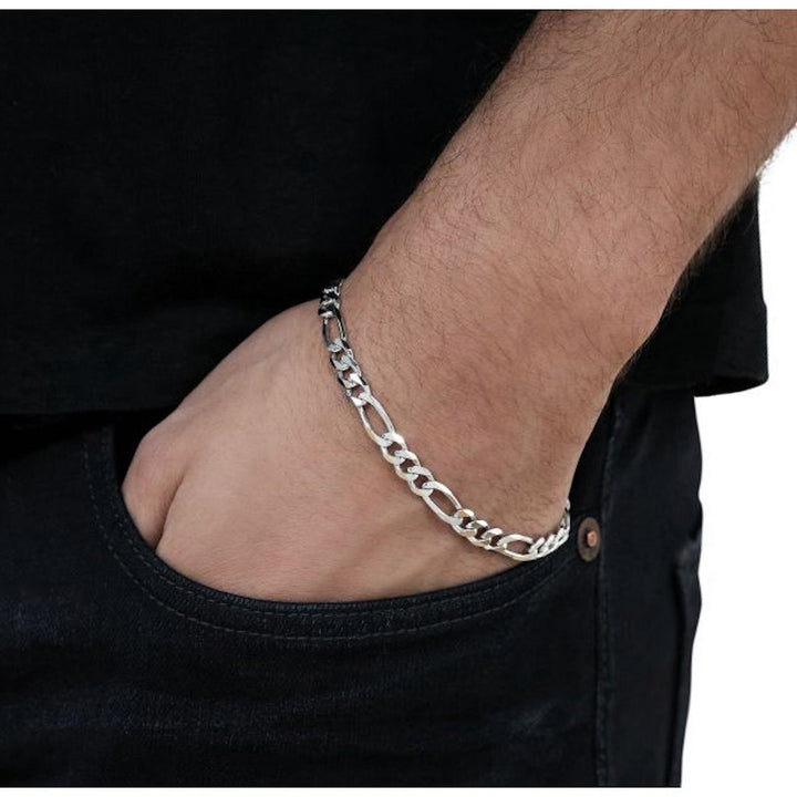 Silver Figaro Men Chain Silver Necklace for Men 5mm Thick Mens