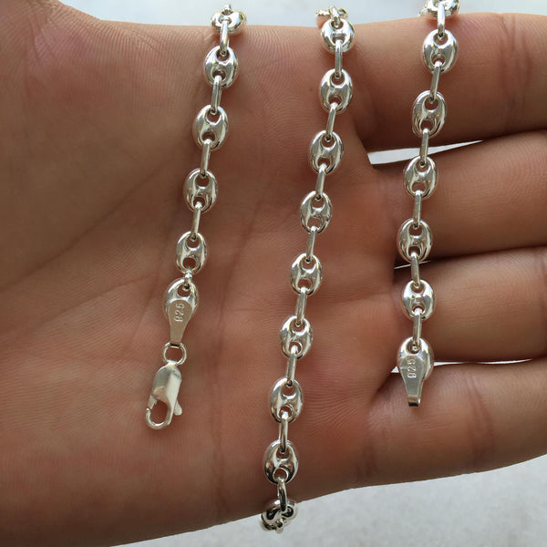 On sale Mens Silver 925 Mariner style chain